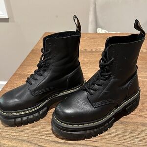 Dr. Martens Black Leather Eyelet Boots